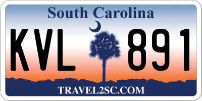 SC license plate KVL891