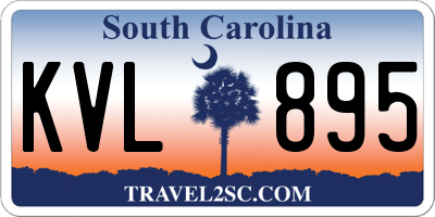 SC license plate KVL895