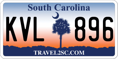 SC license plate KVL896