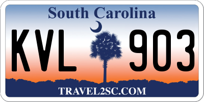 SC license plate KVL903