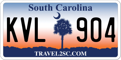SC license plate KVL904