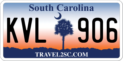 SC license plate KVL906