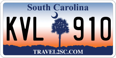 SC license plate KVL910