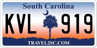 SC license plate KVL919