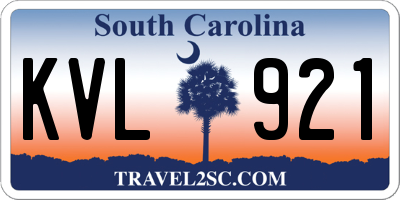 SC license plate KVL921