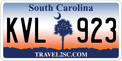 SC license plate KVL923