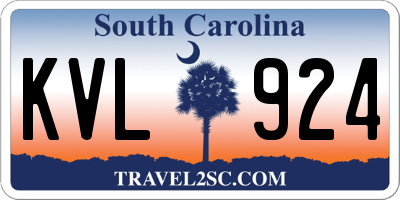 SC license plate KVL924