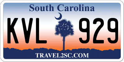 SC license plate KVL929