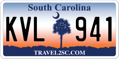 SC license plate KVL941