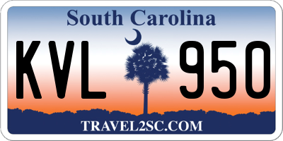 SC license plate KVL950