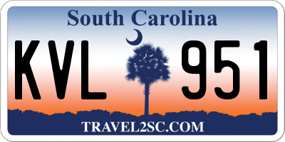 SC license plate KVL951