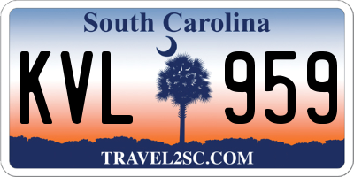 SC license plate KVL959
