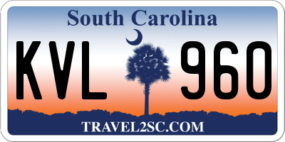 SC license plate KVL960