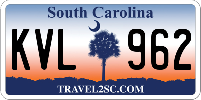 SC license plate KVL962