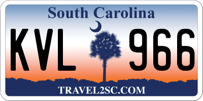 SC license plate KVL966