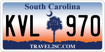 SC license plate KVL970