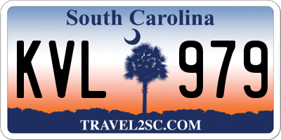 SC license plate KVL979