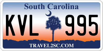 SC license plate KVL995
