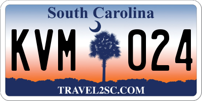 SC license plate KVM024