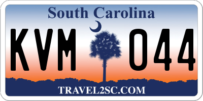 SC license plate KVM044