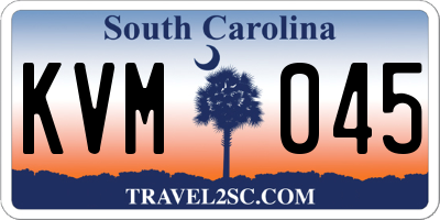 SC license plate KVM045