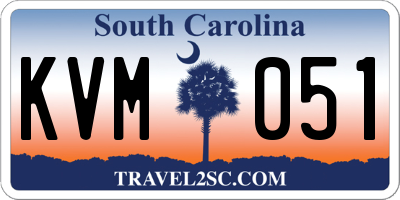 SC license plate KVM051