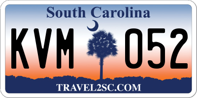 SC license plate KVM052