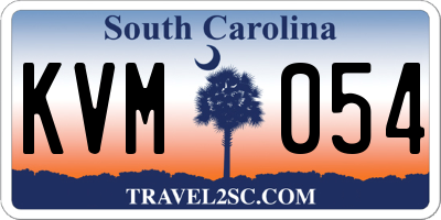 SC license plate KVM054