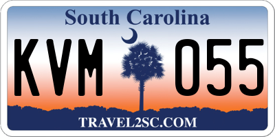 SC license plate KVM055