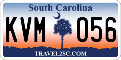 SC license plate KVM056