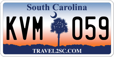 SC license plate KVM059