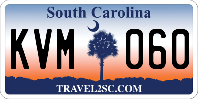 SC license plate KVM060