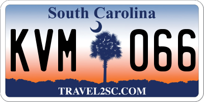 SC license plate KVM066