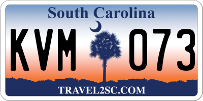 SC license plate KVM073
