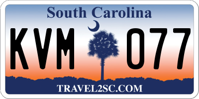 SC license plate KVM077