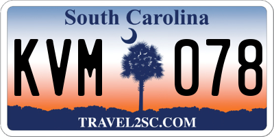 SC license plate KVM078