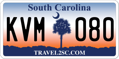 SC license plate KVM080