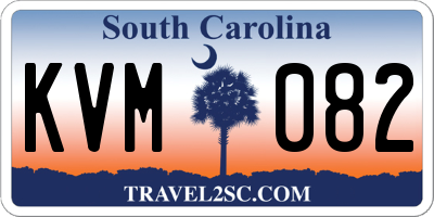 SC license plate KVM082