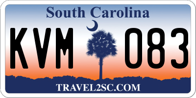 SC license plate KVM083