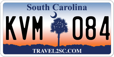 SC license plate KVM084