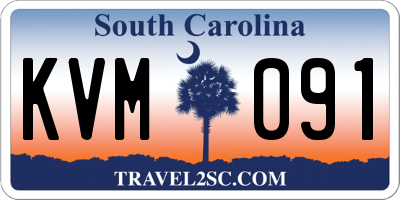 SC license plate KVM091