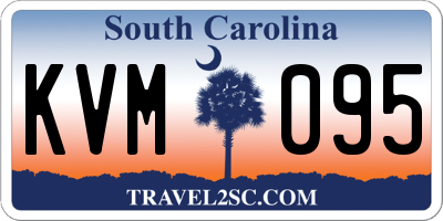 SC license plate KVM095