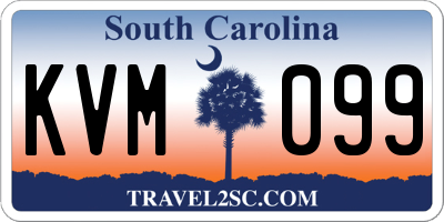 SC license plate KVM099