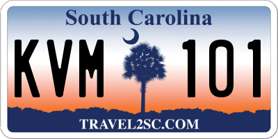 SC license plate KVM101