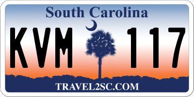 SC license plate KVM117