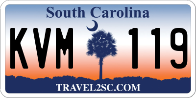 SC license plate KVM119