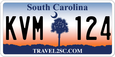 SC license plate KVM124