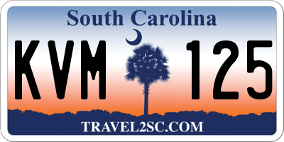SC license plate KVM125