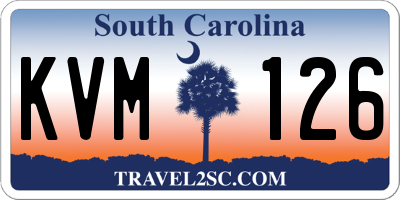 SC license plate KVM126
