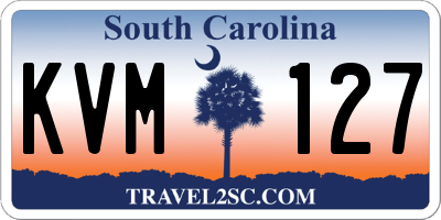 SC license plate KVM127
